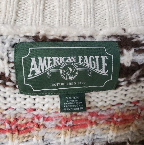 American Eagle Patterned Knit Cardigan Small - Picture 5 of 6